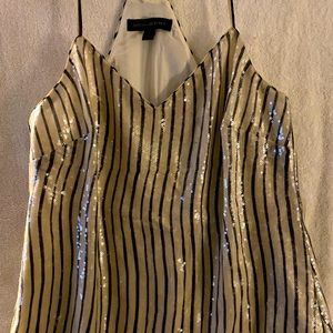 Darling sequin Banana Republic lined tank top